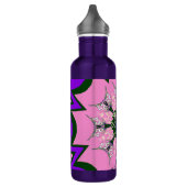 Mooie baby roze paarse schaduwmotief waterfles (Links)