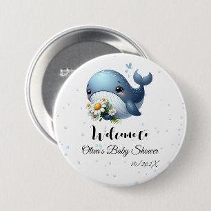 Mooie Baby Walvis Baby Borrel Knop Ronde Button 7,6 Cm
