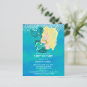 Mooie Baby Zeemeerminningsuitnodiging (Staand voorkant)