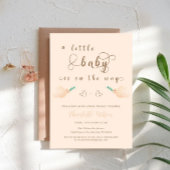 Mooie babyduif baby shower uitnodiging