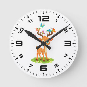 Mooie babyherten met vlinders-47568 ronde klok