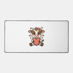 Mooie babykoe met hart vintage gravure shirt bureaumat