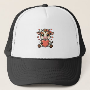 Mooie babykoe met hart vintage gravure shirt trucker pet