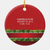 Mooie baby's eerste kerstfoto keramisch ornament (Achterkant)