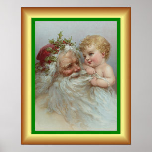 Mooie Baby's Eerste Kerstmis, Sinterklaas ~ Poster