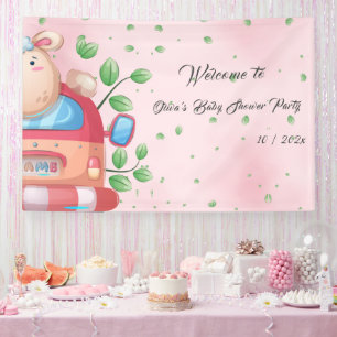 Mooie babyschapenbanner met lammetje spandoek