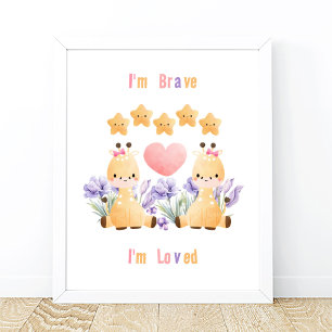 Mooie babyspeelposter   Ik ben dapper - Ik word be Poster