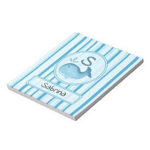 Mooie babywalvis blauwe strepen notitieblok