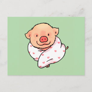 Mooie Babyzwein Gewikkeld in Deken Briefkaart