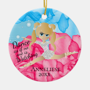 Mooie Ballde Dancing Ballerina Keramisch Ornament