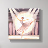 Mooie Ballerina | Ballet Dans Waterverf Kunst
