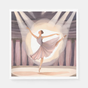 Mooie Ballerina Ballet Kunst Dans Aquarel Servet