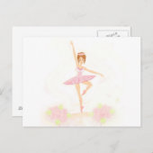 Mooie ballerina Briefkaart (Voorkant / Achterkant)