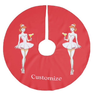 Mooie Ballerina die poseert met Martini Thunder_Co Kerstboom Rok