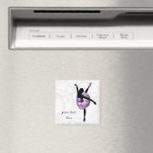Mooie Ballerina in paars Magneet (Insitu (Vaatwasser))