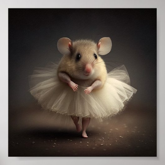Mooie ballerina muis poster (Voorkant)