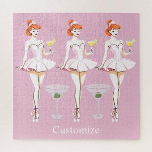 Mooie ballerina poserend met Martini Thunder_Cove Legpuzzel