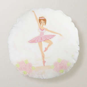 Mooie ballerina Round Cushions Rond Kussen