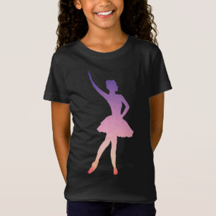 Mooie ballerina T-shirt voor balletmeisje.