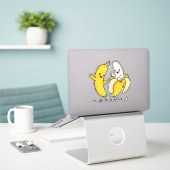 Mooie bananen aangepaste tekststickers sticker (Laptop op bureau)