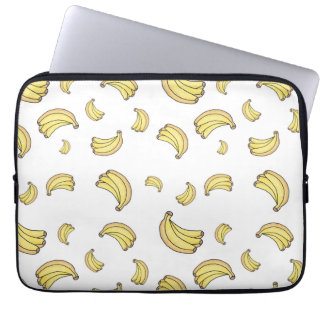 Mooie Bananenprint | Handgetekende Banaan Esthetie Laptop Sleeve