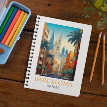 Mooie Barcelona Spanje Retro Vintage Reis
