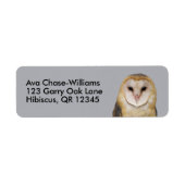 Mooie Barn Owl Bird of Prey Etiket (Voorkant)