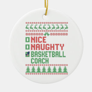 Mooie Basketball Coach, leuk kerstcadeau Keramisch Ornament