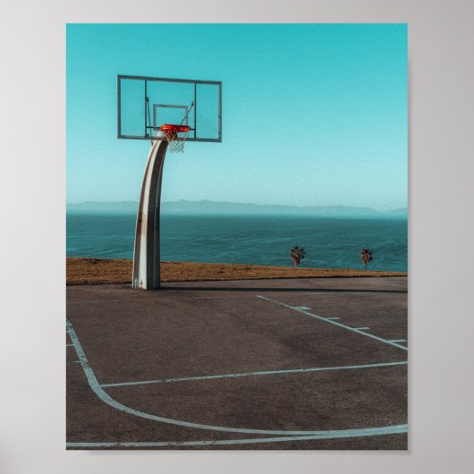 Mooie basketbalring poster (Voorkant)