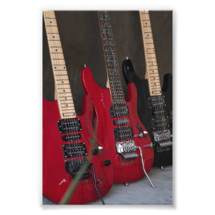 Mooie bass Guitar Foto Afdruk