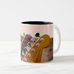 Mooie bass Guitar Tweekleurige Koffiemok