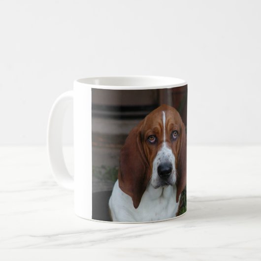 Mooie Basset Hound-Mok Koffiemok (Voorkant links)