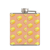 Mooie Battenberg Voeg Eigen Tekst Toe Cakesjabloon Heupfles (Achterkant)