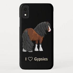 Mooie Bay Gypsy Vanner Draft Horse iPhone XR Hoesje