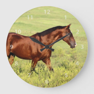 Mooie Bay Horse Grote Klok
