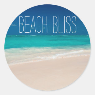 Mooie Beach Bliss Ronde Sticker