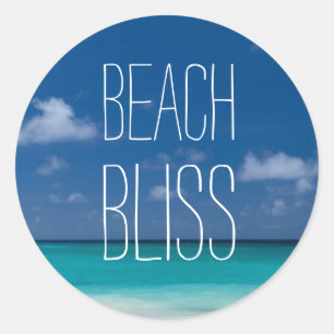 Mooie Beach Bliss Ronde Sticker