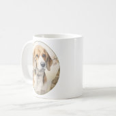 Mooie beagle koffiemok (Voorkant links)