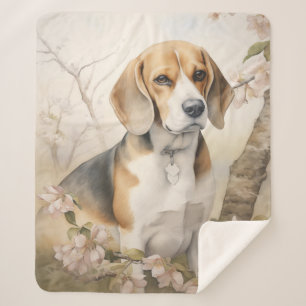 Mooie beagle sherpa deken