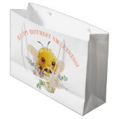 Mooie Bee Grote Gift Bag Groot Cadeauzakje (Voorkant Gekanteld)