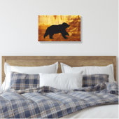 Mooie Beer Silhouette Canvas Art Afdruk (Insitu (Slaapkamer))