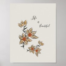 Mooie beige geïsoleerde bloemen
