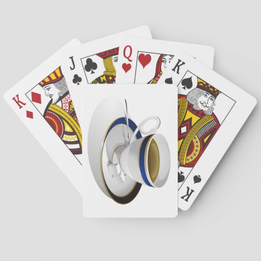 Mooie Beker Koffie Deck Speelkaarten (Achterkant)