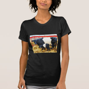 Mooie, belete koe en waterverf van kalveren t-shirt