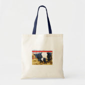 Mooie, belete koe en waterverf van kalveren tote bag (Voorkant)