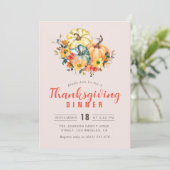 Mooie belettering Thanksgiving diner Kaart (Staand voorkant)