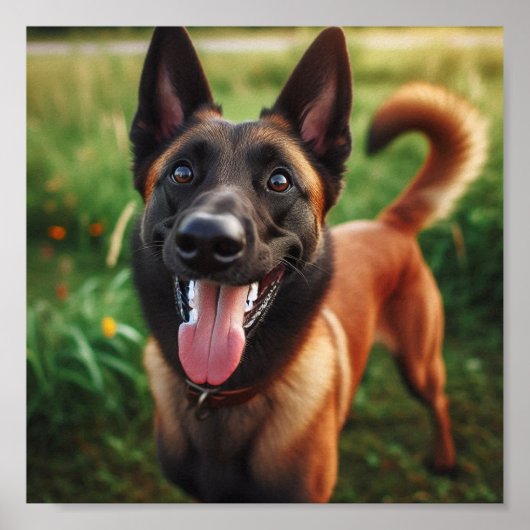 mooie Belgische Malinois Poster (Voorkant)