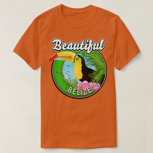 Mooie Belize retro toucan T-shirt (Design voorkant)