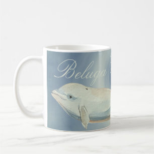 Mooie Beluga-walvis, Delphinapterus Leucas Koffiemok