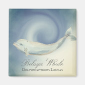 Mooie Beluga-walvis, Delphinapterus Leucas Magneet (Voorkant)